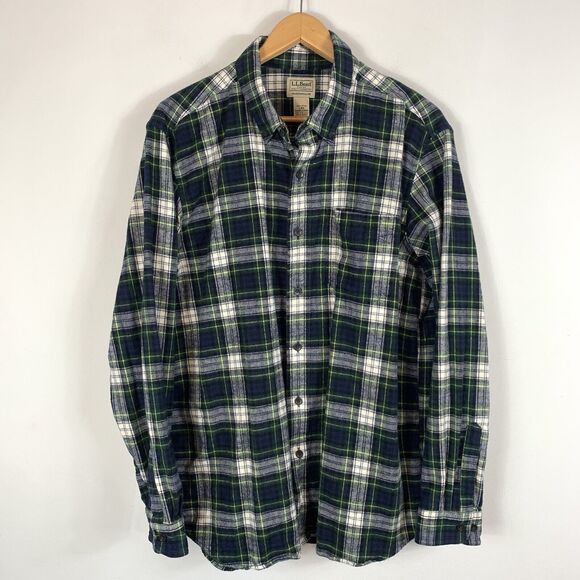 L.L. Bean Other - LL Bean Scotch Plaid Traditional Fit Flannel Shirt Men's L Button Down Gordon